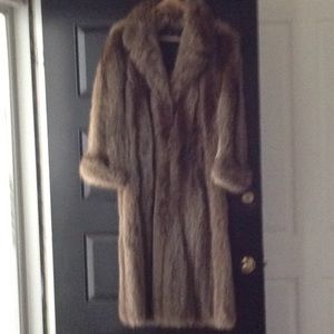 Full length raccoon coat